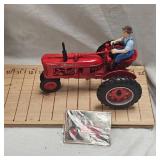 1995 Ertl , As New in Box, 50th Anniversary Farmall H with Cast Iron Farmer and Collector Card, 1945-95 Limited Rare Production