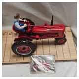 1995 Ertl , As New in Box, 50th Anniversary Farmall H with Cast Iron Farmer and Collector Card, 1945-95 Limited Rare Production
