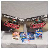 2-2005 Like New Daytona 500 Calendars and 5 Like New Hot Wheels