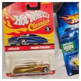 2-2005 Like New Daytona 500 Calendars and 5 Like New Hot Wheels