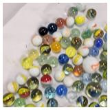 Lot of Classic Marbles, 78 Marbles, 3 Shooters