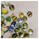 Lot of Classic Marbles, 78 Marbles, 3 Shooters