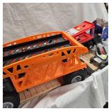 Remote Semi and Trailer, Hot Wheels Bone Shaker Truck and Log Trailer