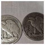 1942,1944 Silver Halfs, 50c