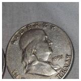 1952,1951 Franklin Halfs, 50c