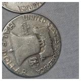 1954,1951 Franklin Halfs, 50c