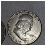 1953,1953 Franklin Halfs, 50c