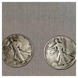 1940,1943 Walking Liberty Halfs, 50c