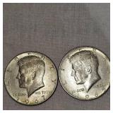 1965,1967 Kennedy Halfs, 40%