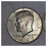 1965,1967 Kennedy Halfs, 40%