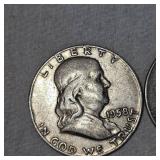 1958,1963 Franklin Halfs, 50c