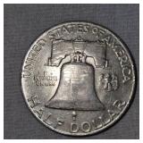 1963,1949 Franklin Halfs, 50c