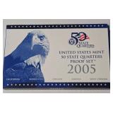 2005 US Mint 50 State Quarters Proof Set (California, Minnesota, Oregon, Kansas, W. Virginia)