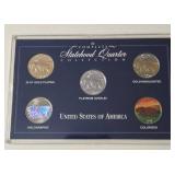 2006 The Complete  ND Statehood Quarter Dollar Collection - (24 Kt Gold Plated, Platinum Overlay, Gold Highlighted, Holographic, Colorized)