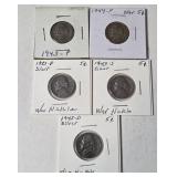 5 - Silver War Nickels