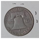 1957 D Franklin Dollar - Silver