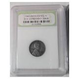 1943 Lincoln Steel Penny and 1955 Lincoln Wheat Penny