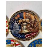 5  -  250th Anniversary of The United States - Commemorative Gold Plated Coins