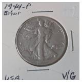 1944 P Liberty Half Dollar  -  Silver - VG