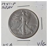 1941 P Liberty Half Dollar -  Silver - VG