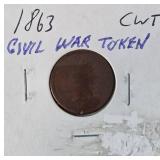 1863 Civil War Token - Very Collectible / 1937 Buffalo Nickel - Readable