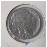 1863 Civil War Token - Very Collectible / 1937 Buffalo Nickel - Readable