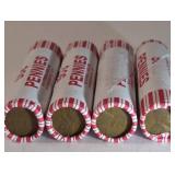 4 Rolls of Wheat Pennies  -  40
