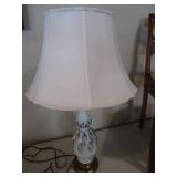 Occasional Chair, Footstool, Lamp