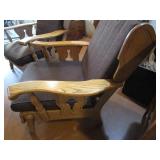 Pair Oak Chairs