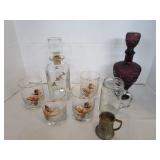 Decanters, Glasses, Mini Stein