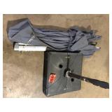 PURPLE LEAF 9 ft. Square High-Quality Aluminum Cantilever Outdoor Patio Umbrella with Stand, Gray     Customer Returns See Pictures