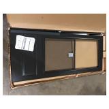 Andersen 200 Series 34 in. x 80 in. Bronze Universal 3/4 Light Mid-View Aluminum Storm Door with Black Handle Set   Customer Returns See Pictures