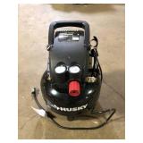 Husky 3 Gal. 120 PSI Portable Electric Oil-Free Light Duty Pancake Air Compressor with Fold Down Handle and 1-Quick Coupler   Customer Returns See Pictures