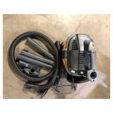 RIDGID 4 Gal. 5.0 Peak HP Portable Shop Vacuum Wet Dry Vac with Fine Dust Filter, Locking Hose and Attachments WD4070   Customer Returns See Pictures