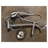 Glacier Bay Raincan 6 -Spray Round Shower Head with Adjustable Heads in Brushed Nickel   Customer Returns See Pictures