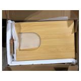 FUFU&GAGA Modern Cat Litter Box Enclosure, Indoor Hidden Litter Box Furniture Cat Washroom Storage with Lock Sisal Door for Rooms  Customer Returns See Pictures