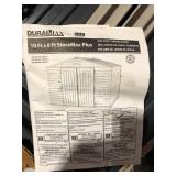 Storemax 10 ft. x 8 ft. Gray Vinyl Storage Plastic Shed 85 sq. ft. Damaged   Customer Returns See Pictures