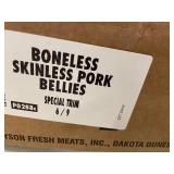 B - Boneless Skinless Pork Bellies - Tyson Special Trim 6/9 (58.4 lb)