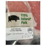 Bulk Pack 100% Natural Pork Loin Country Style Ribs Approx 2.8LBs