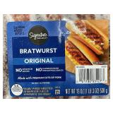 D - Lot of 3 Signature Select Original Bratwurst 19 oz Packages