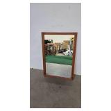 Huge mirror with wood frame (Dimension of 30"W x 43"H)