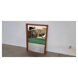 Huge mirror with wood frame (Dimension of 30"W x 43"H)