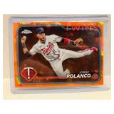 2024 Chrome Sapphire Orange #/25 Jorge Polanco