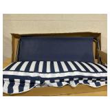 Outsunny 3-Seat Outdoor Patio Swing Chair with Cushion, Steel Frame Stand, Adjustable Tilt Canopy for Patio, Garden, Dark Blue