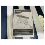 Outsunny 3-Seat Outdoor Patio Swing Chair with Cushion, Steel Frame Stand, Adjustable Tilt Canopy for Patio, Garden, Dark Blue