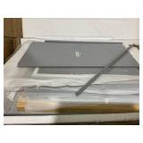 HOMCOM Kitchen Island on Wheels, Rolling Kitchen Cart with Rubberwood Top, Drawer, Wine Rack and Cabinet, Gray