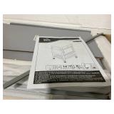 HOMCOM Kitchen Island on Wheels, Rolling Kitchen Cart with Rubberwood Top, Drawer, Wine Rack and Cabinet, Gray