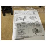 Pure Garden Black Plastic Square Planter Box with Lattice Pattern