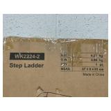2 Step Ladder, Sturdy Steel Step Stool with Anti-Slip Wide Pedals