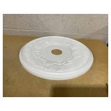 LOT OF 2 Ekena Millwork CMP22BA Baltimore Thermoformed PVC Ceiling Medallion (Fits Canopies up to 7 3/4"), 22"OD x 3 1/2"ID x 1"P